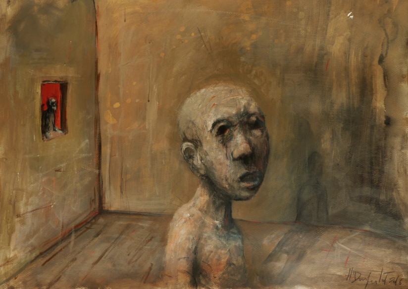 Hubert Duprilot 2016  acrylique sur papier (40x30)
