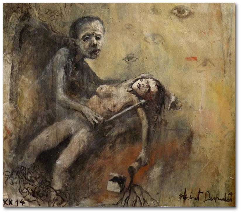 Hubert Duprilot (Eros et Psyché) 2014, acrylique sur papier (60x80cm)