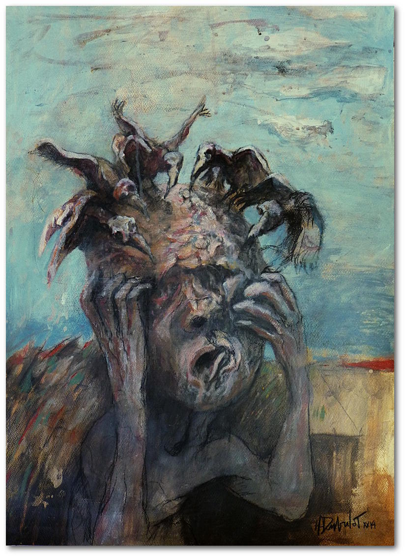 Hubert Duprilot (Mythologie) 2014, acrylique sur papier (60x80cm)