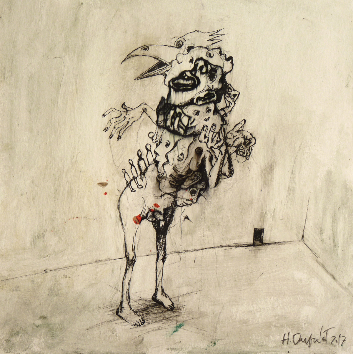 Hubert Duprilot 2017  Stylo-bille sur papier A4