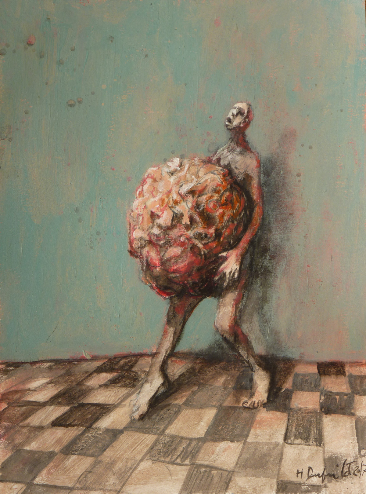 Hubert Duprilot 2017  acrylique sur papier (60x80cm)