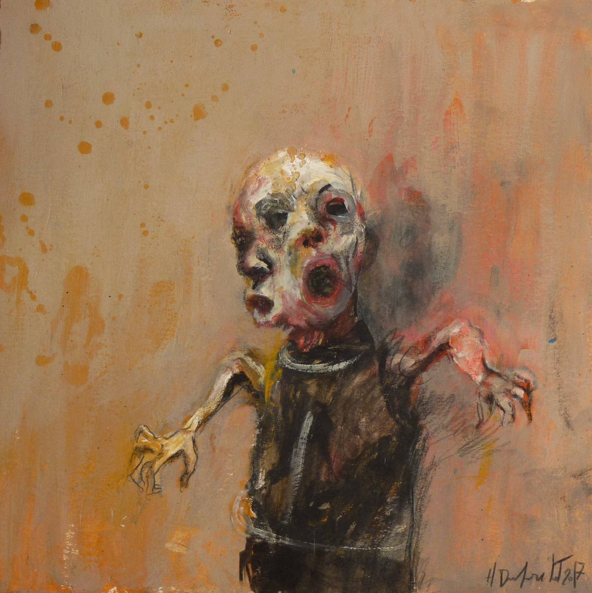 Hubert Duprilot 2017  acrylique sur papier (60x80cm)