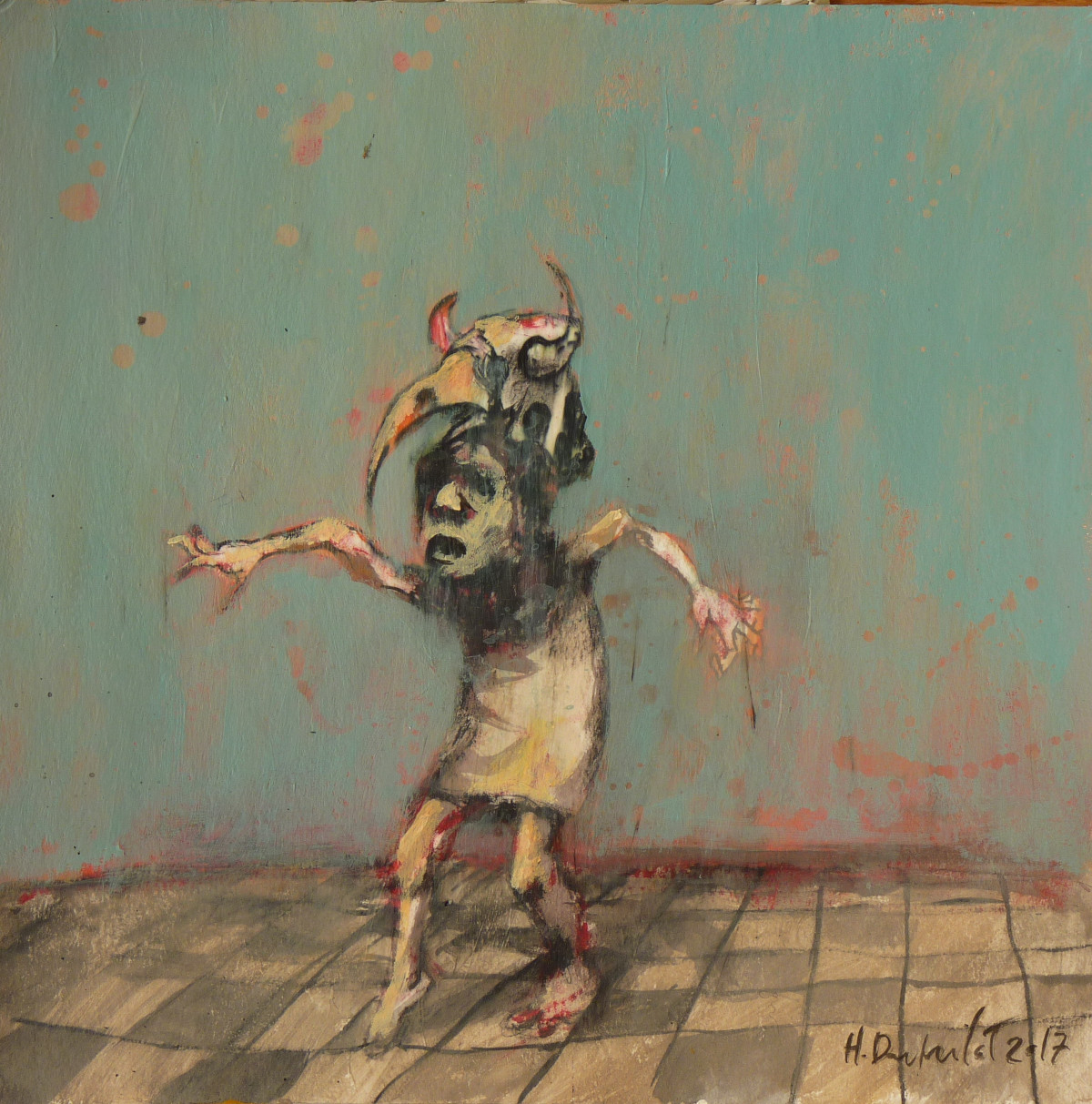 Hubert Duprilot 2017  acrylique sur papier (100x70cm)