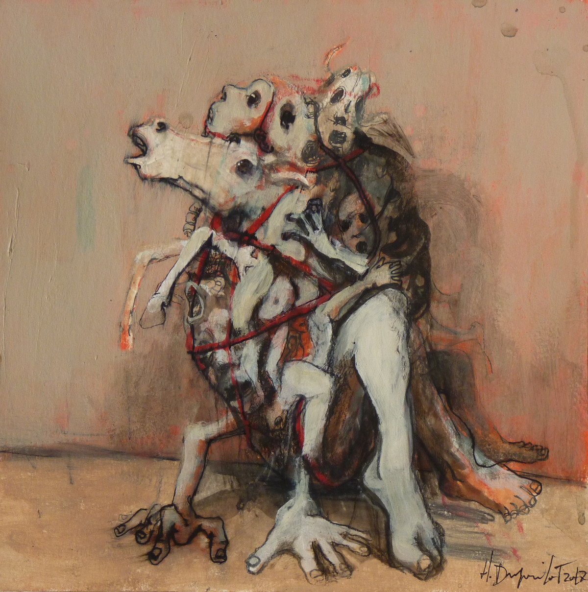 Hubert Duprilot 2017  acrylique sur papier (30x40cm)
