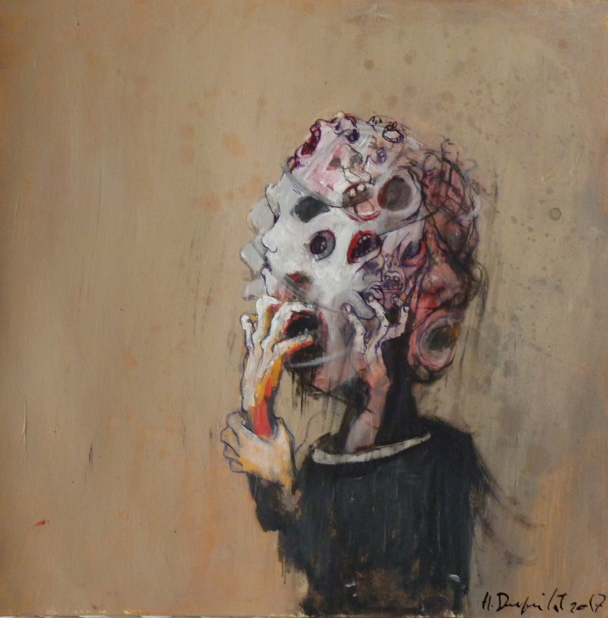 Hubert Duprilot 2017  acrylique sur papier (50x70cm)