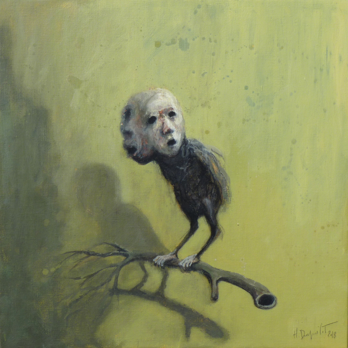 Hubert Duprilot 2018, acrylique sur toile de lin ((120x120cm) (60x120) (120x120))