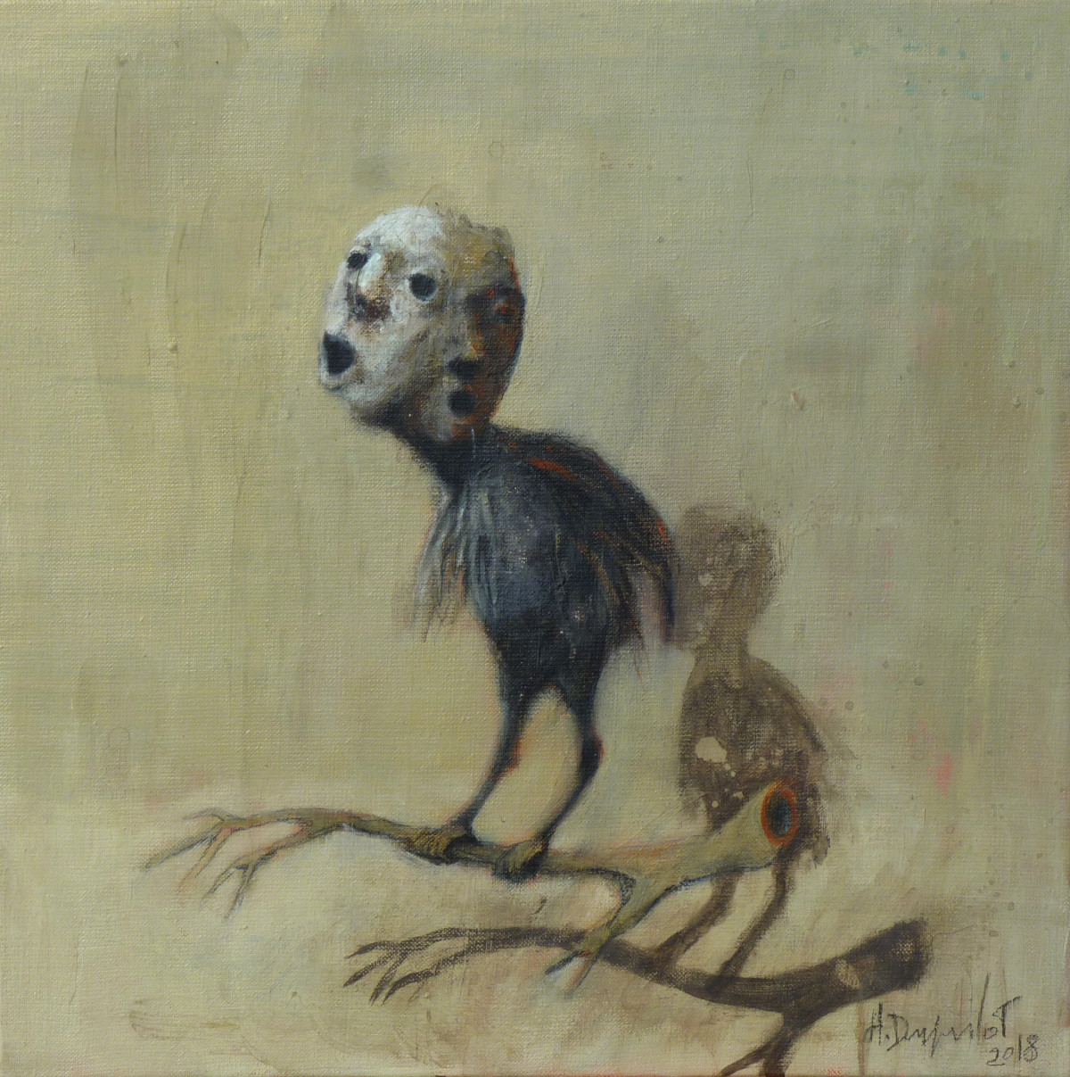 Hubert Duprilot 2018, acrylique sur toile de lin ((120x120cm) (60x120) (120x120))