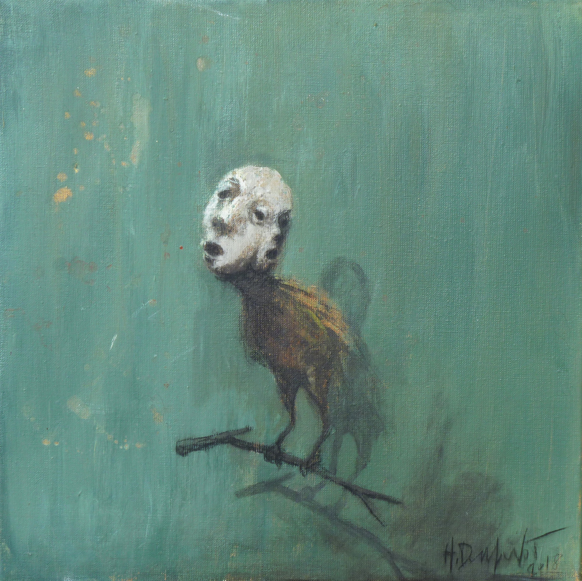 Hubert Duprilot 2018, acrylique sur toile de lin ((120x120cm) (60x120) (120x120))