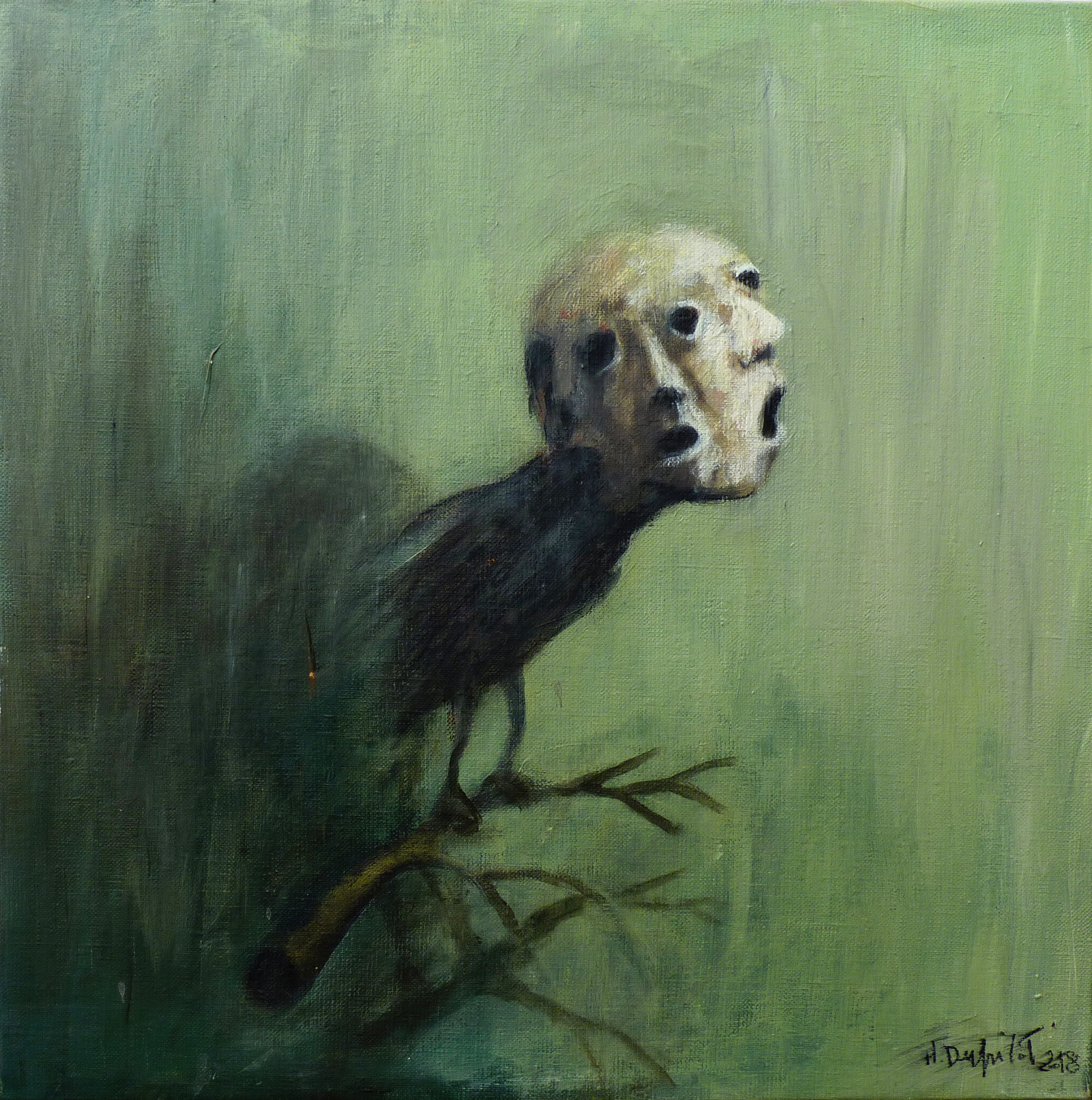 Hubert Duprilot 2018, acrylique sur toile de lin ((120x120cm) (60x120) (120x120))
