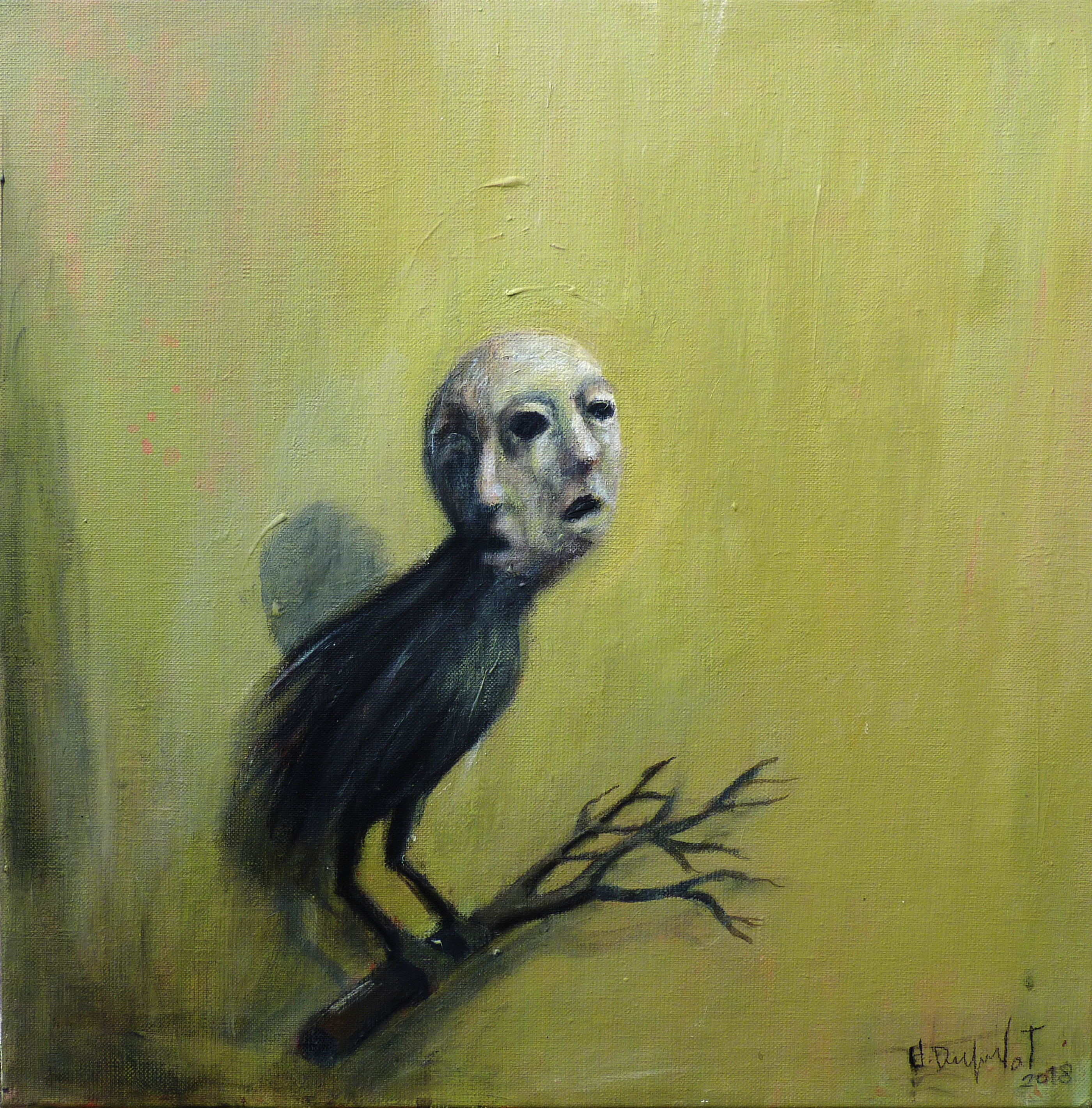 Hubert Duprilot 2018, acrylique sur toile de lin ((120x120cm) (60x120) (120x120))
