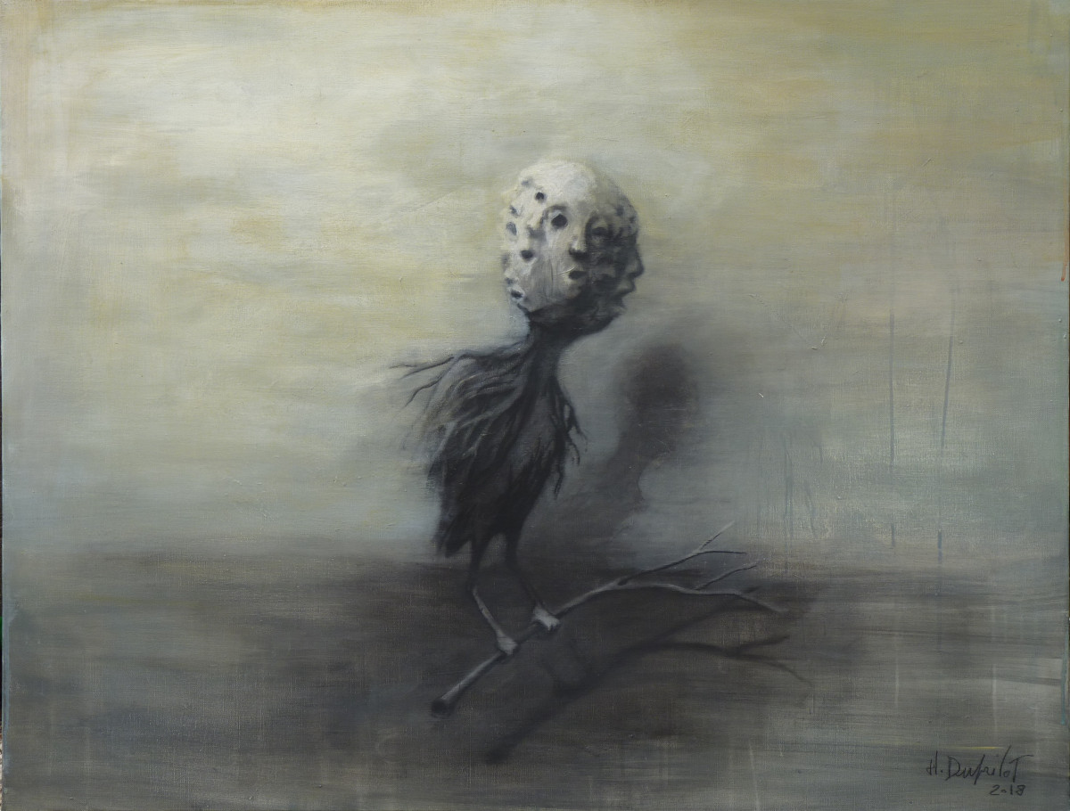 Hubert Duprilot 2018, acrylique sur toile de lin ((120x120cm) (60x120) (120x120))