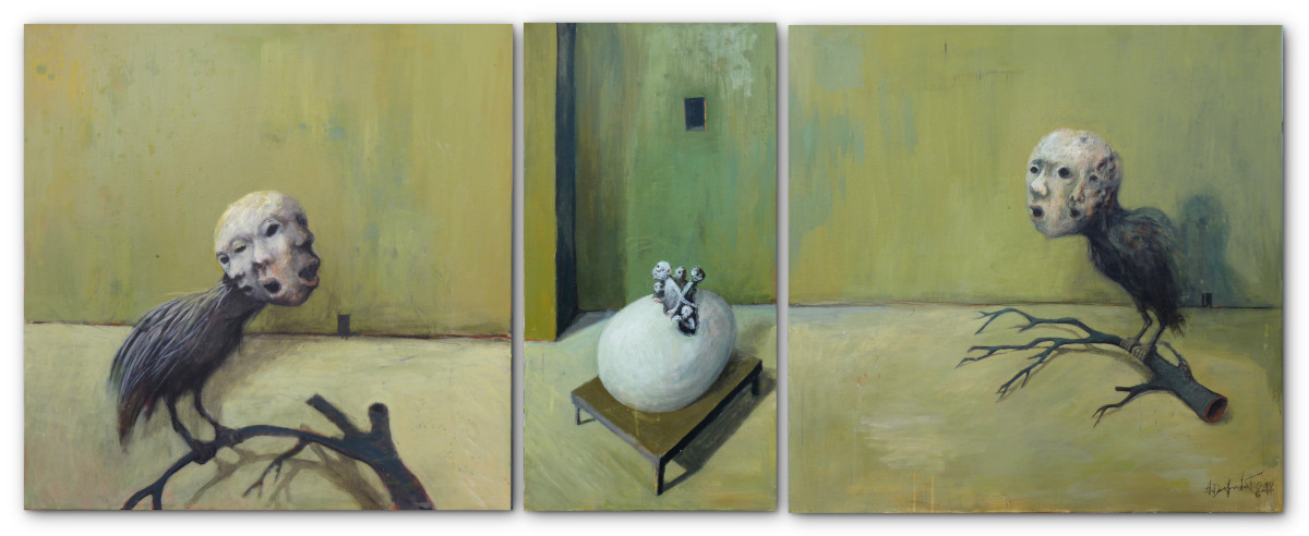 Hubert Duprilot 2018, acrylique sur toile de lin (50x30cm)