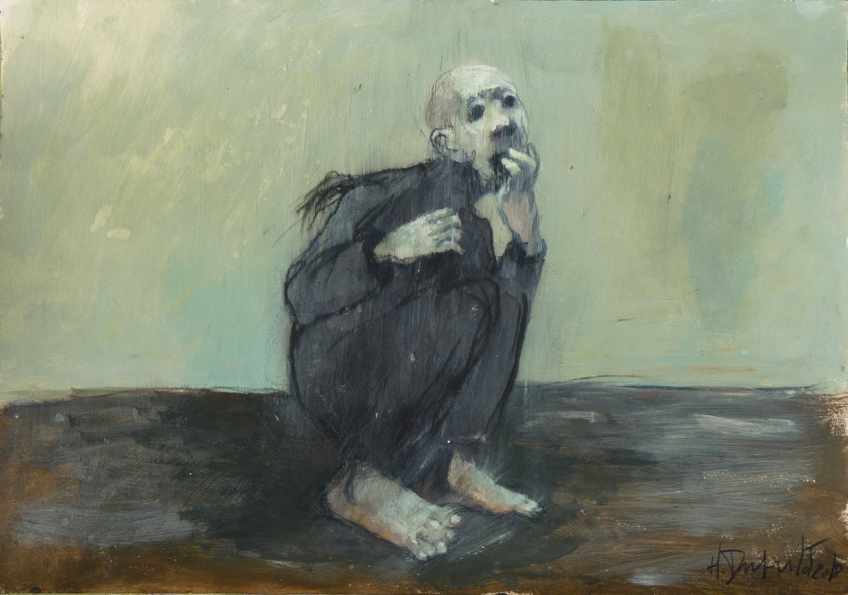 Hubert Duprilot 2018, acrylique sur papier (50x50cm)