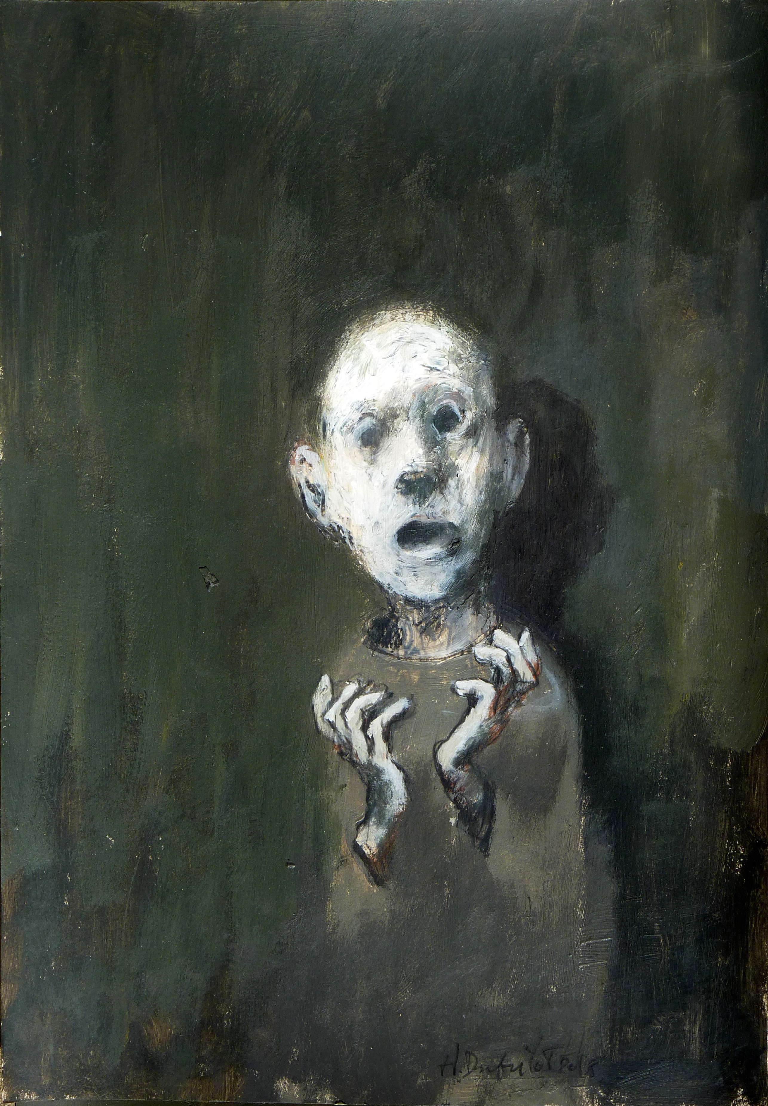 Hubert Duprilot 2018, acrylique sur papier (50x50cm)