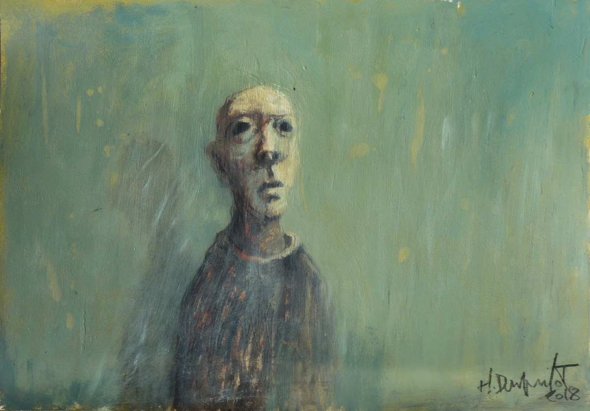 Hubert Duprilot 2018, acrylique sur papier (50x50cm)