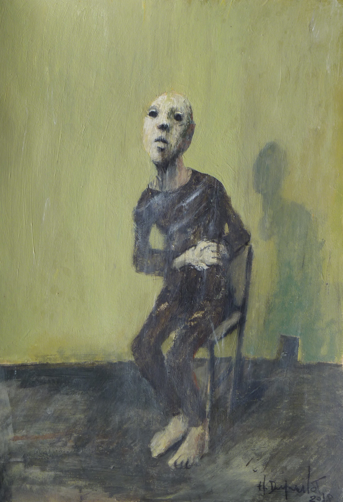 Hubert Duprilot 2018, acrylique sur papier (50x50cm)