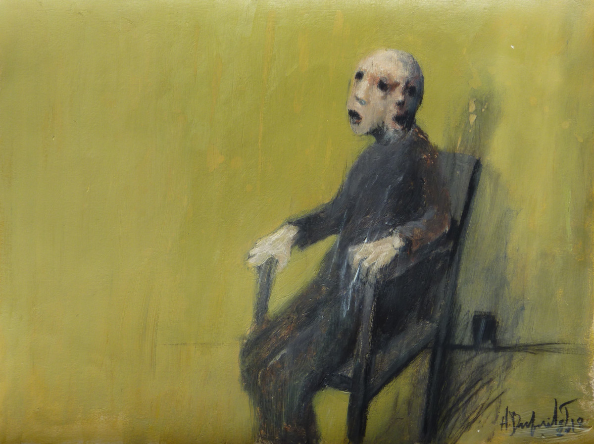 Hubert Duprilot 2018, acrylique sur papier (50x50cm)