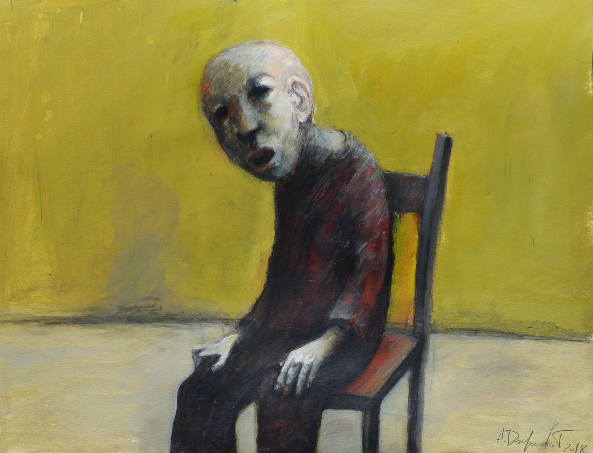 Hubert Duprilot 2018, acrylique sur papier (50x50cm)