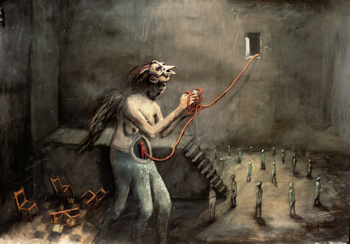 Hubert Duprilot 2015 Encre de Chine et acrylique sur papier (50x50cm)