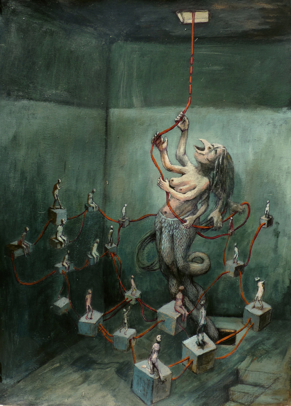 Hubert Duprilot 2015 Encre de Chine et acrylique sur papier (50x50cm)