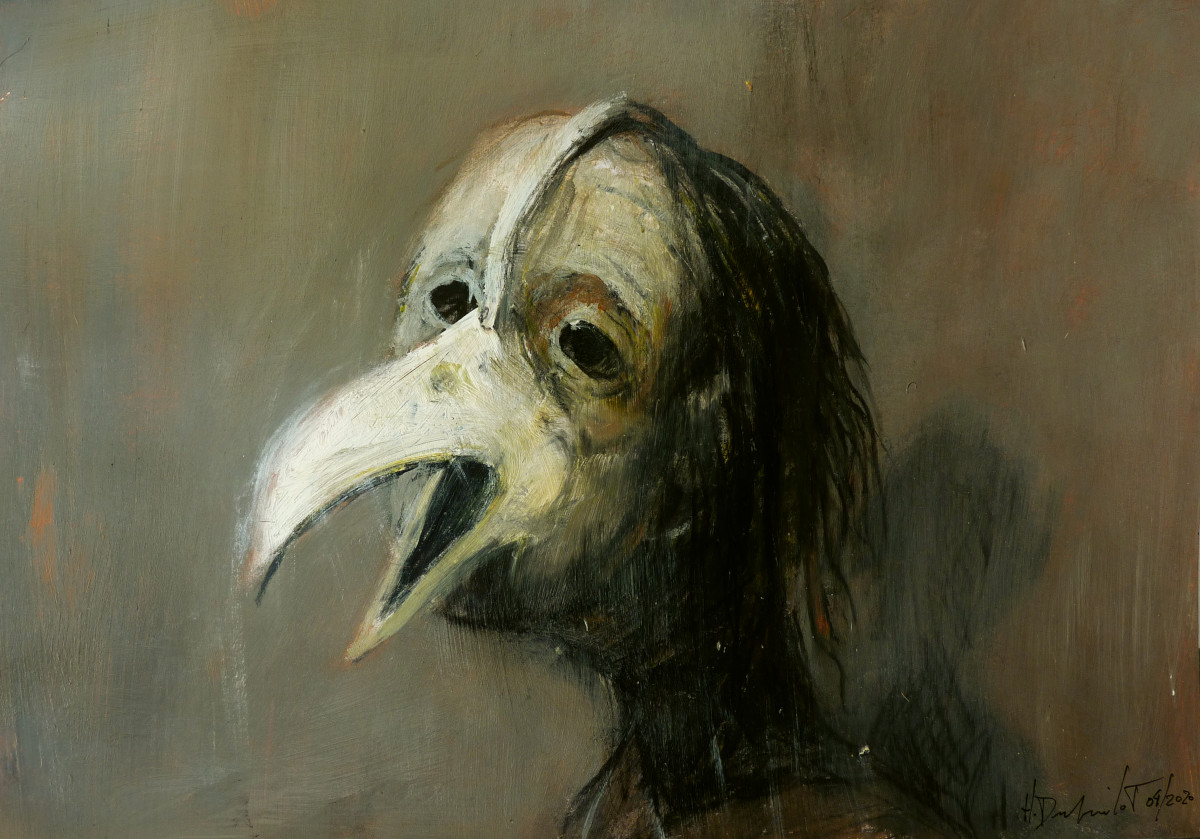 Hubert Duprilot 2015 Encre de Chine et acrylique sur papier (50x50cm)