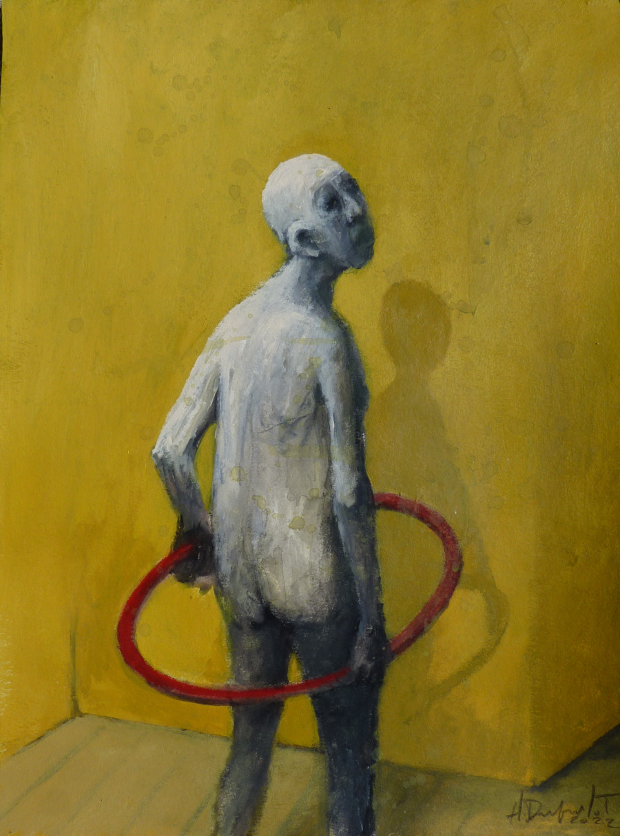 Hubert Duprilot 2015 Encre de Chine et acrylique sur papier (50x50cm)