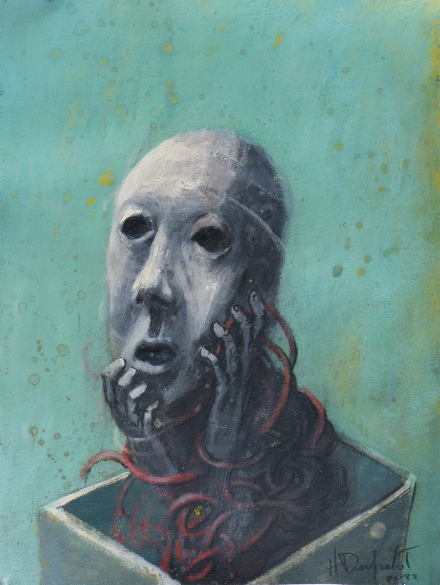 Hubert Duprilot 2015 Encre de Chine et acrylique sur papier (50x50cm)