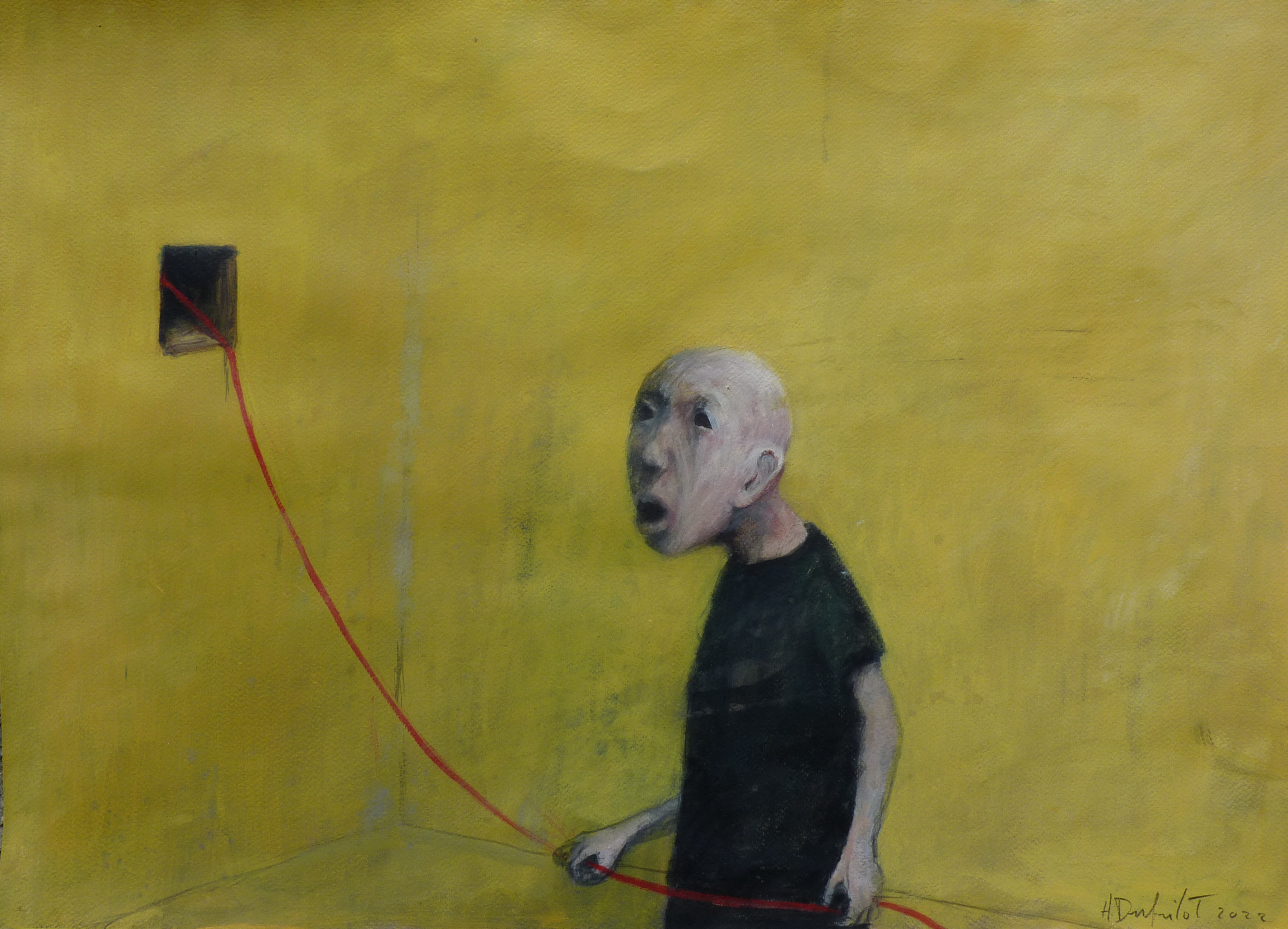 Hubert Duprilot 2015 Encre de Chine et acrylique sur papier (50x50cm)