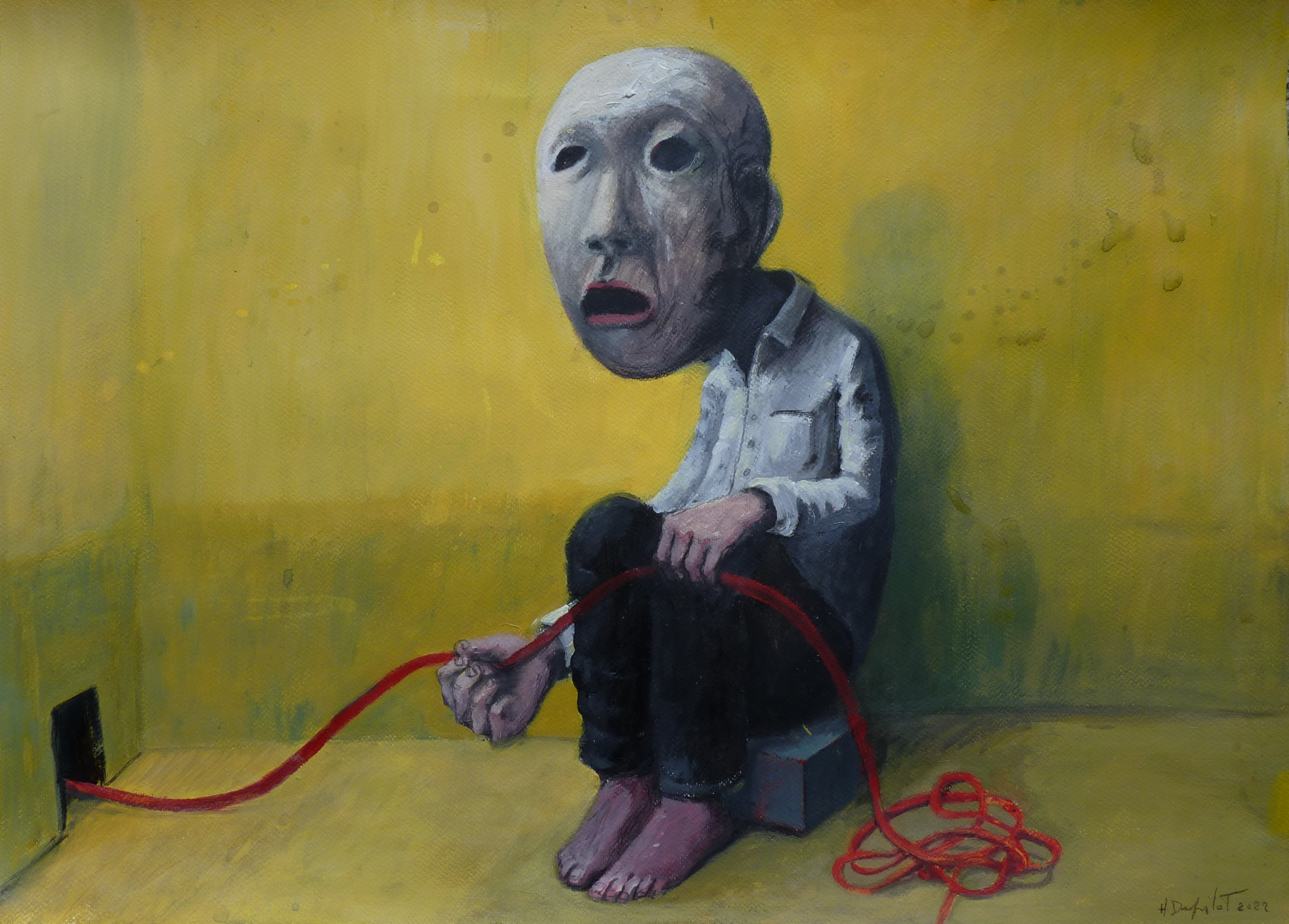 Hubert Duprilot 2015 Encre de Chine et acrylique sur papier (50x50cm)