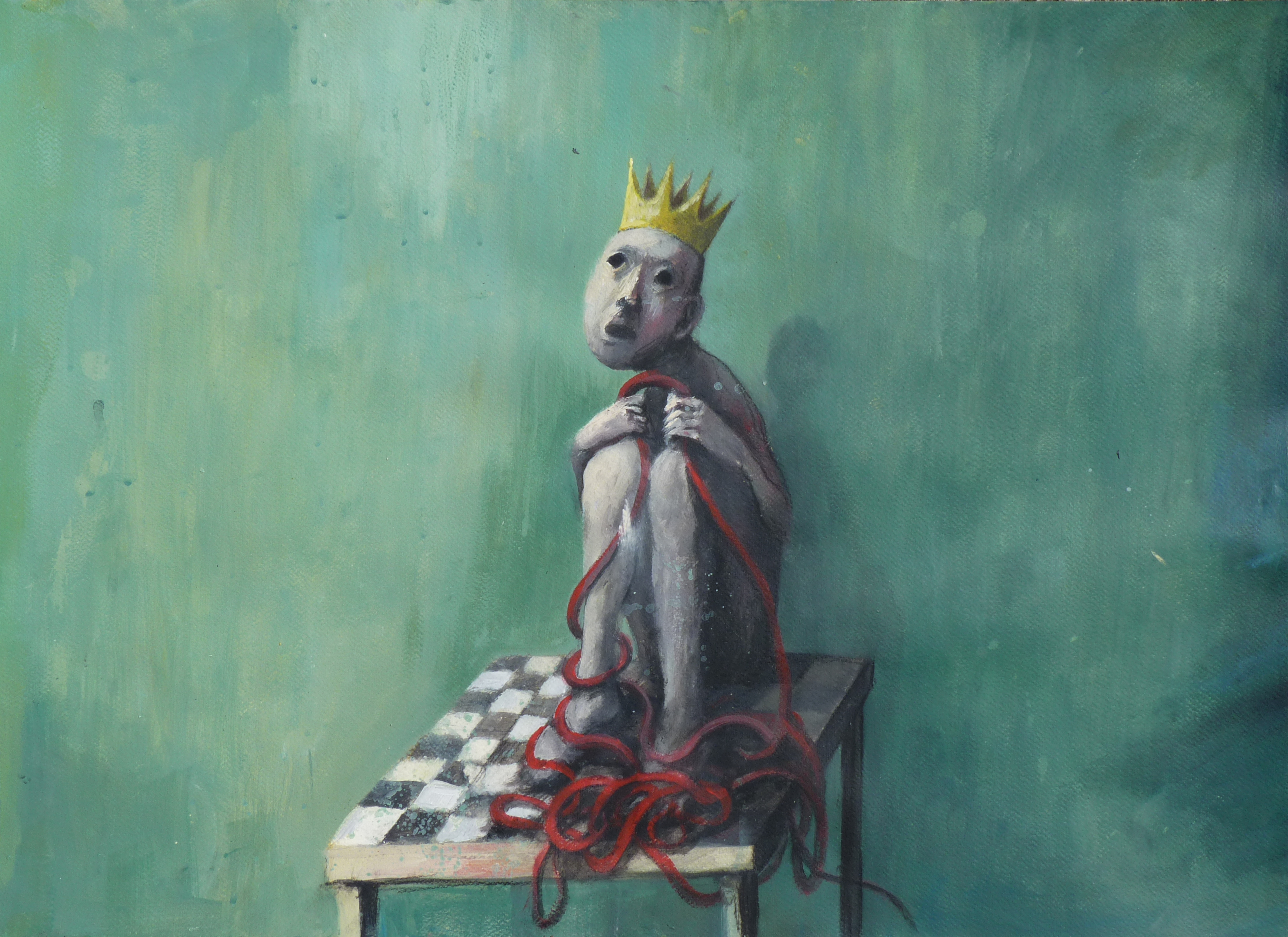 Hubert Duprilot 2015 Encre de Chine et acrylique sur papier (50x50cm)