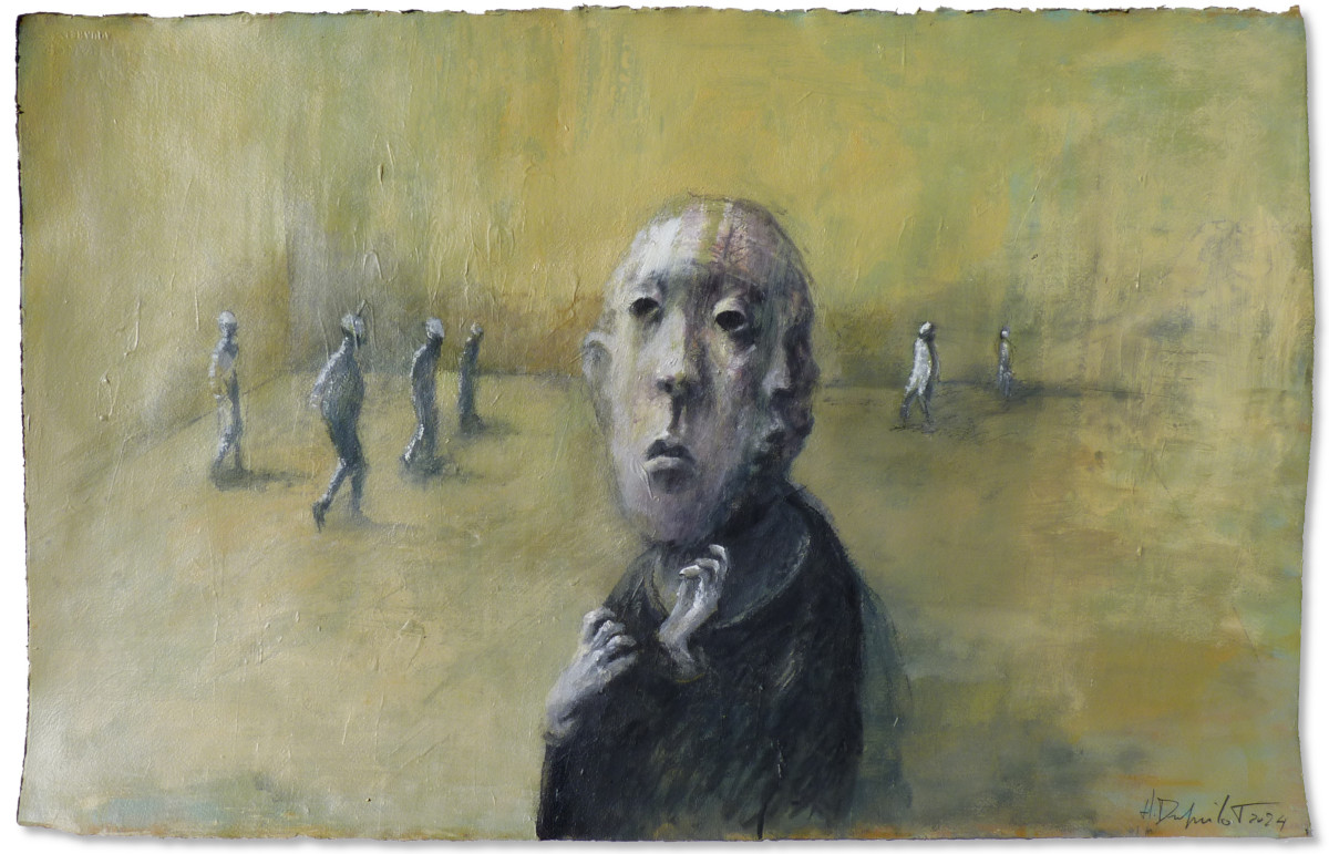 Hubert Duprilot 2015 Encre de Chine et acrylique sur papier (50x50cm)