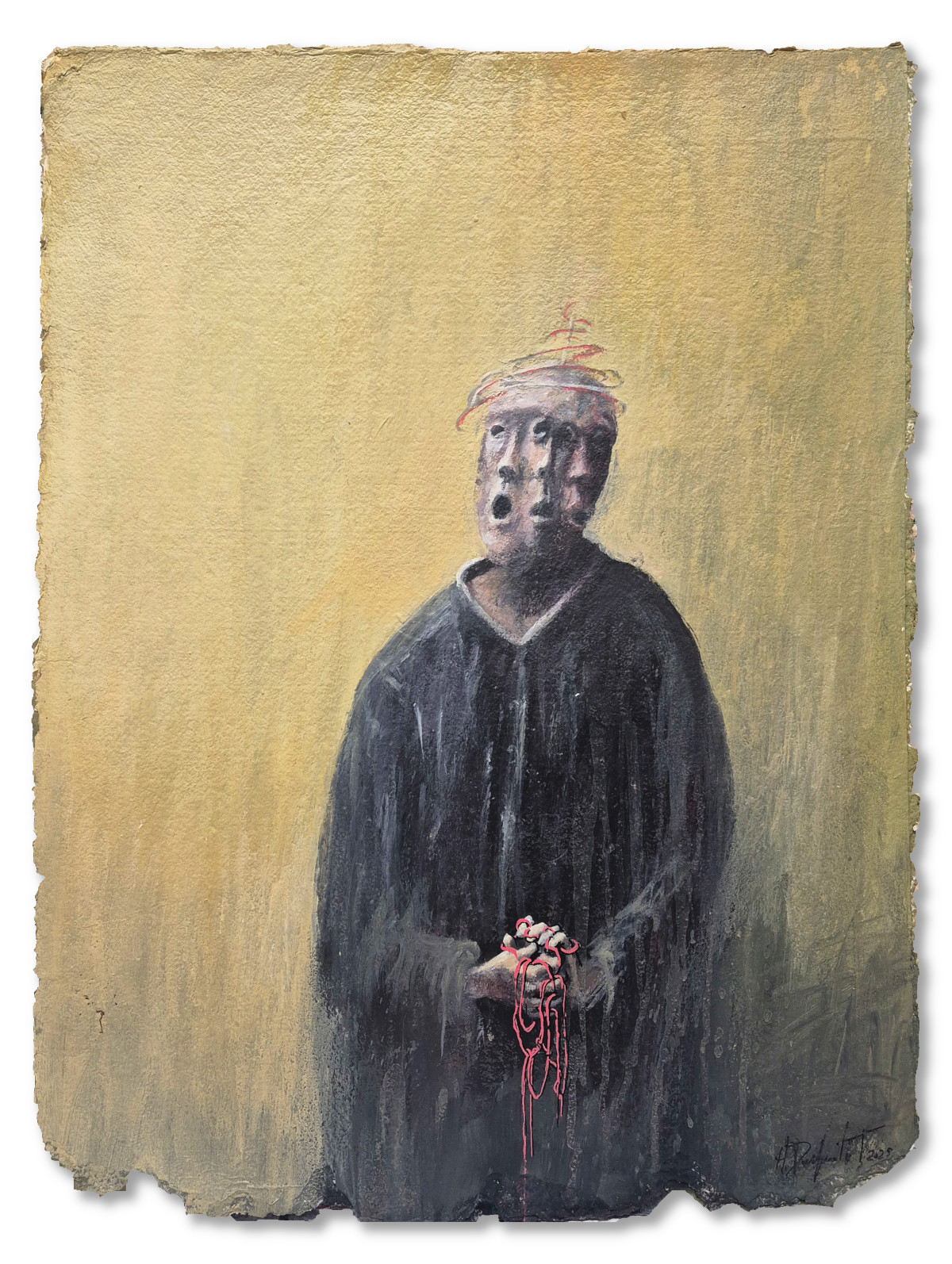 Hubert Duprilot 2015 Encre de Chine et acrylique sur papier (50x50cm)