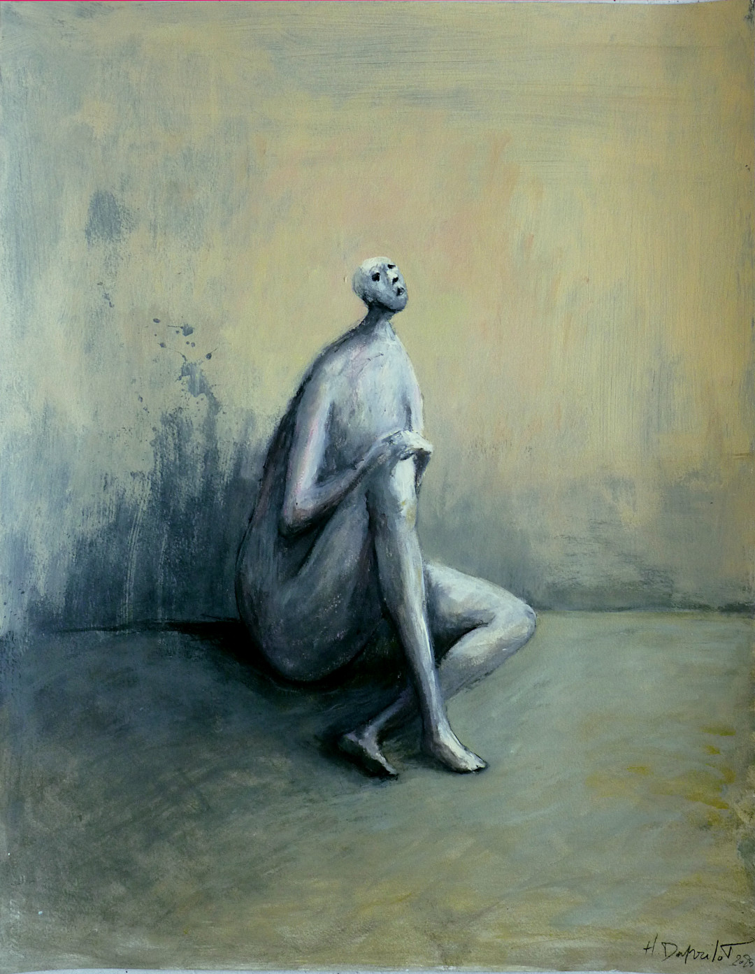 Hubert Duprilot 2015 Encre de Chine et acrylique sur papier (50x50cm)