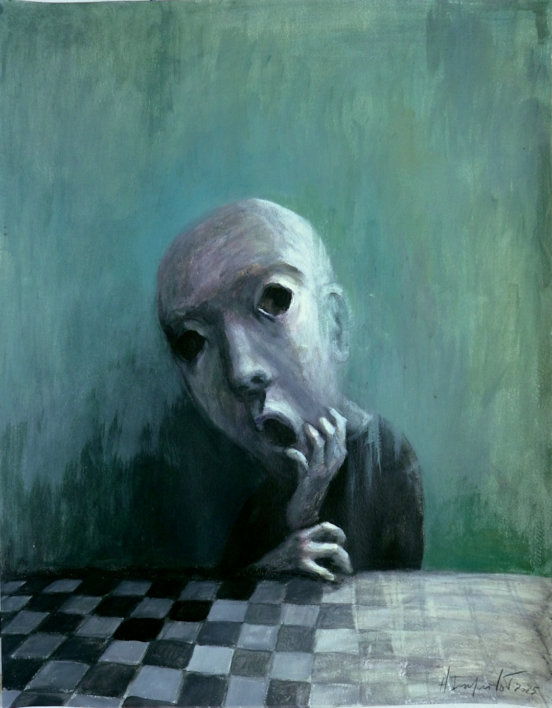 Hubert Duprilot 2015 Encre de Chine et acrylique sur papier (50x50cm)