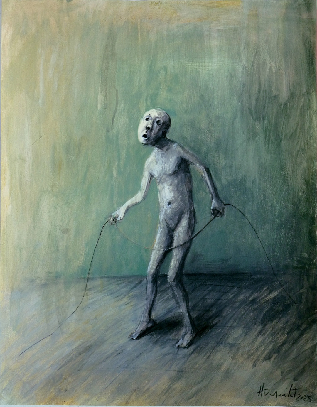 Hubert Duprilot 2015 Encre de Chine et acrylique sur papier (50x50cm)