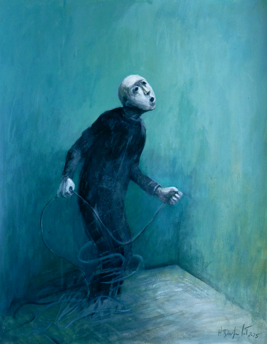 Hubert Duprilot 2015 Encre de Chine et acrylique sur papier (50x50cm)