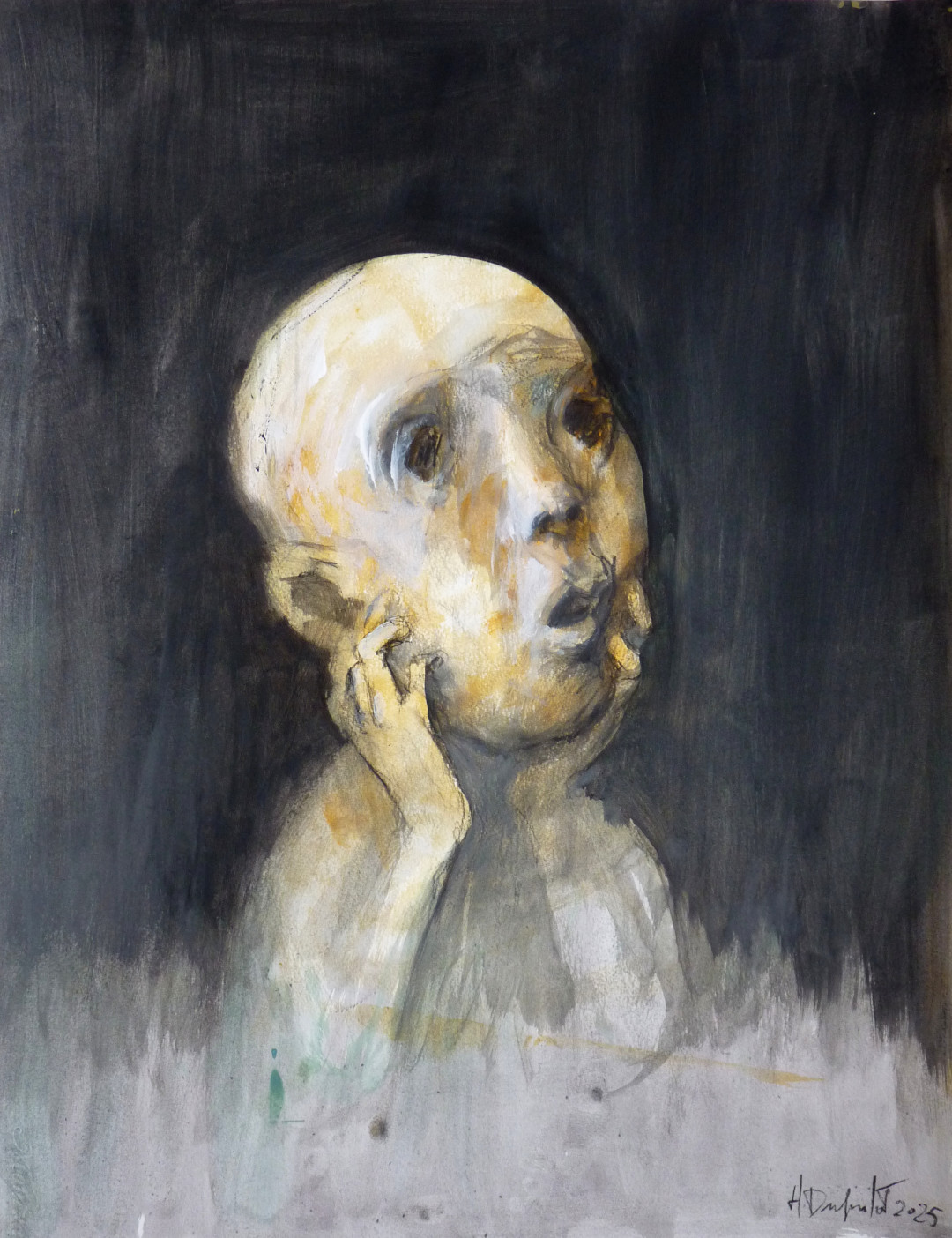 Hubert Duprilot 2015 Encre de Chine et acrylique sur papier (50x50cm)