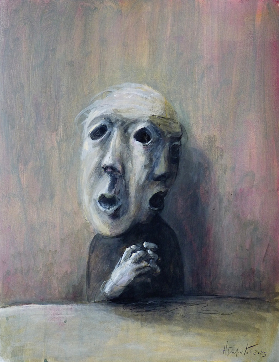 Hubert Duprilot 2015 Encre de Chine et acrylique sur papier (50x50cm)