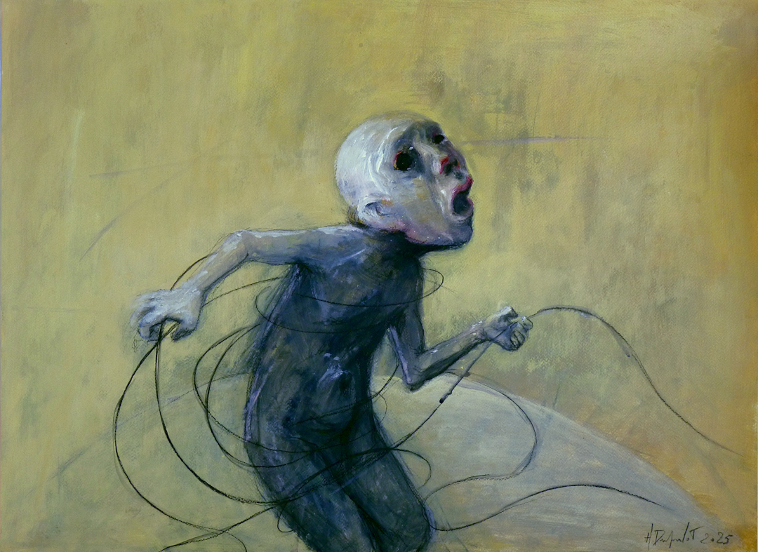 Hubert Duprilot 2015 Encre de Chine et acrylique sur papier (50x50cm)