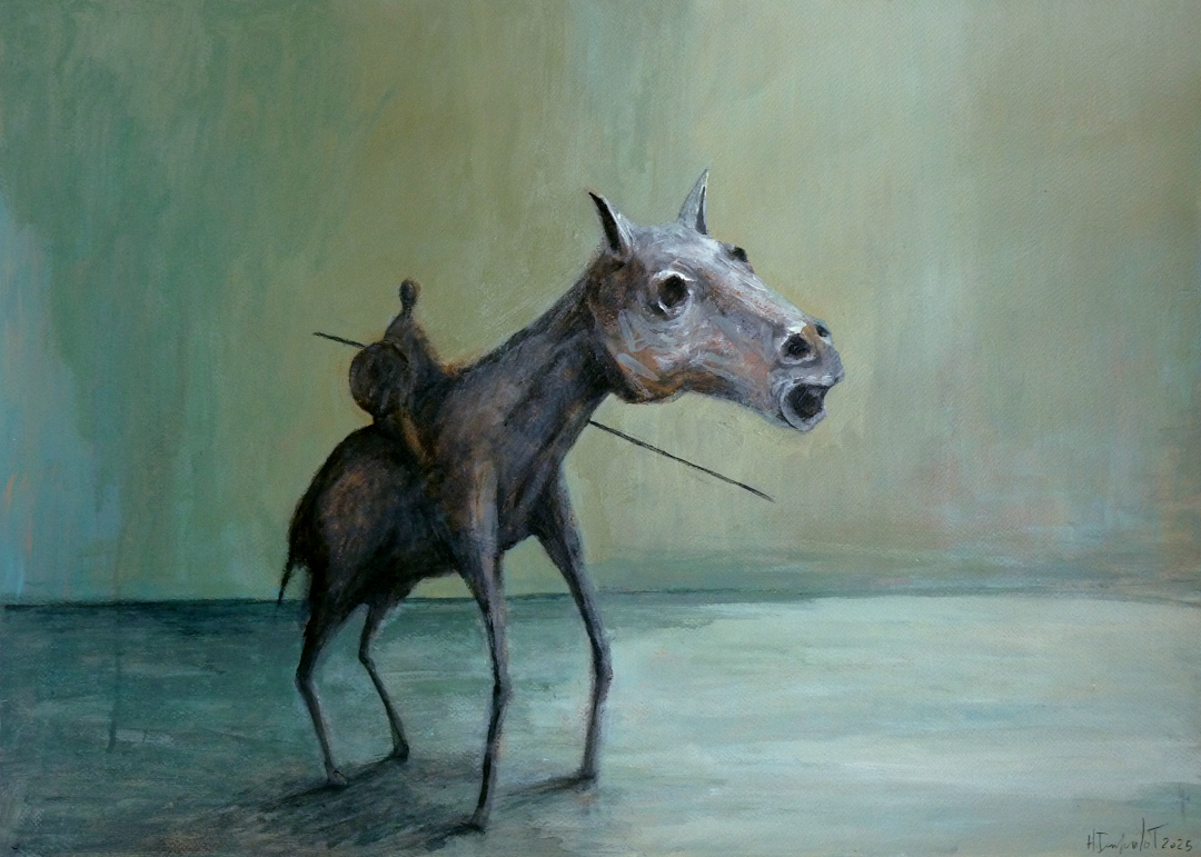 Hubert Duprilot 2015 Encre de Chine et acrylique sur papier (50x50cm)